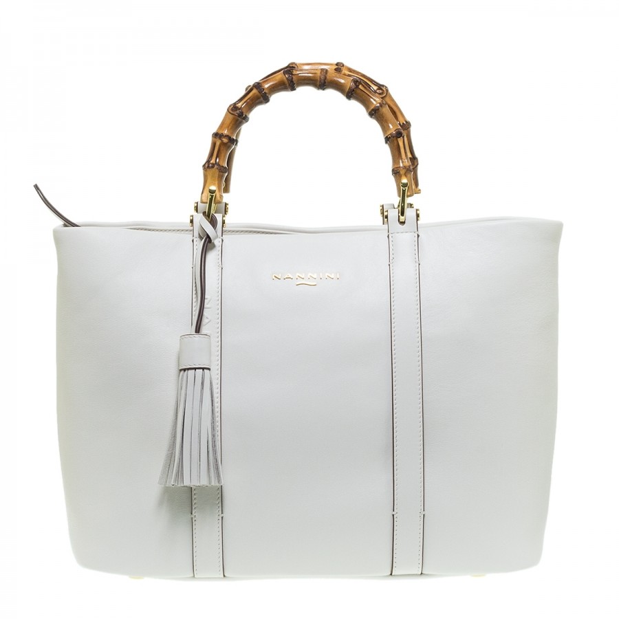 ΝΑΝΝΙΝΙ 18545C ERICA OFF WHITE ΔΕΡΜΑΤΙΝΗ ΤΣΑΝΤΑ