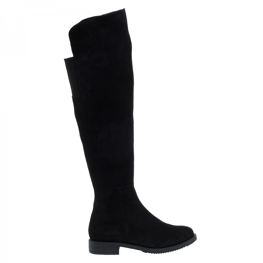 MOURTZI ΜΑΥΡΕΣ OVER THE KNEE SUEDE ΜΠΟΤΕΣ
