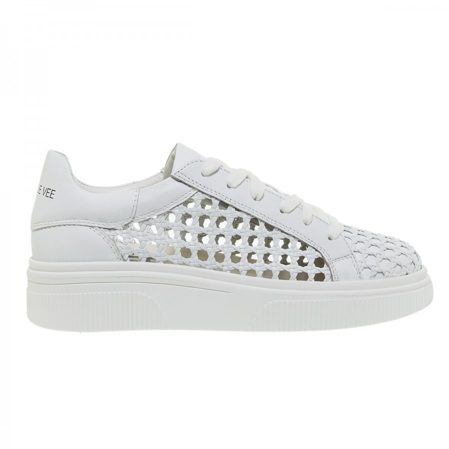 EMANUELLE VEE JULY WOVEN ΛΕΥΚΑ ΔΕΡΜΑΤΙΝΑ SNEAKERS