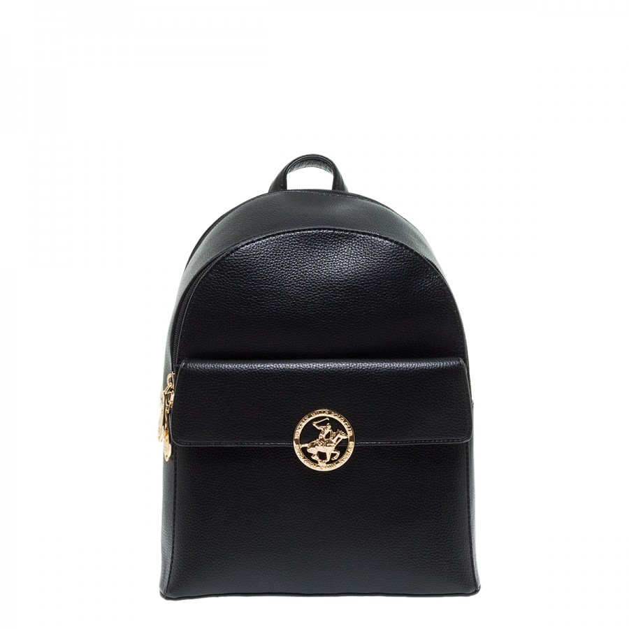 BEVERLY HILLS POLO CLUB ΜΑΥΡΟ ECO LEATHER BACKPACK 