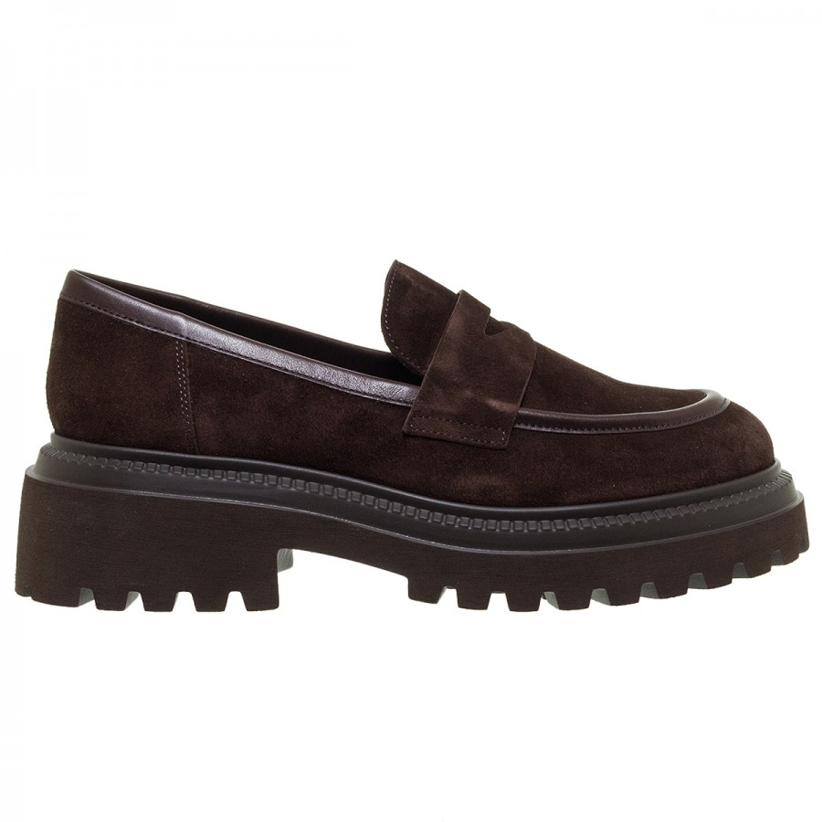 FRAU ΚΑΦΕ SUEDE LOAFERS