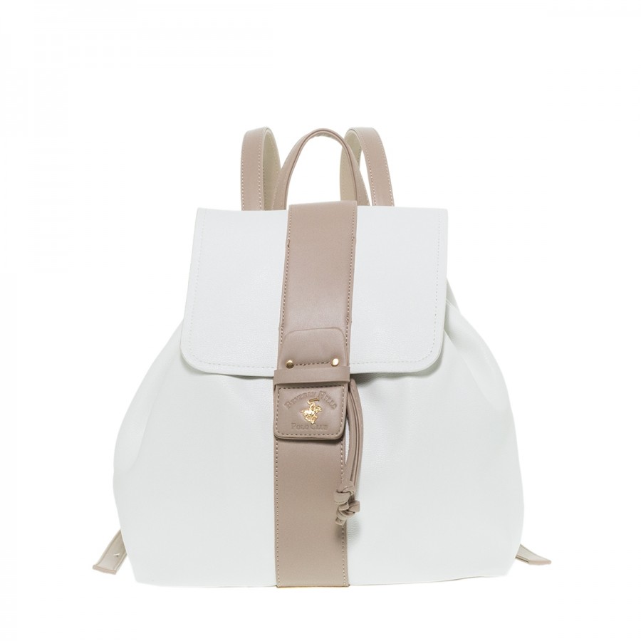 BEVERLY HILLS POLO CLUB ΛΕΥΚΟ BACKPACK ΛΕΥΚΟ 