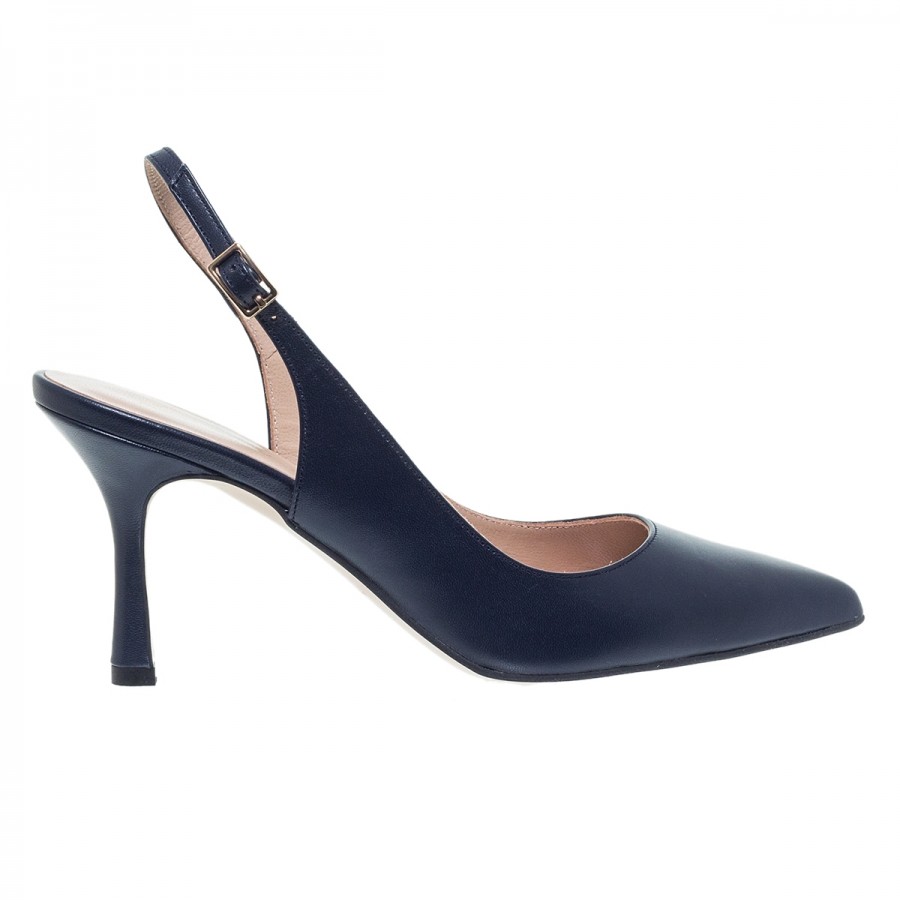 MOURTZI NAVY SLINGBACK ΔΕΡΜΑΤΙΝΕΣ ΓΟΒΕΣ