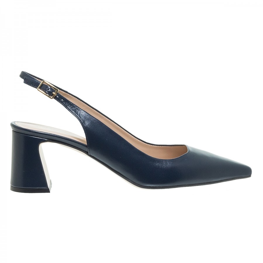 MOURTZI NAVY SLINGBACK ΔΕΡΜΑΤΙΝΕΣ ΓΟΒΕΣ