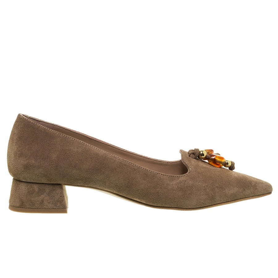MOURTZI TABAC SUEDE LOAFERS
