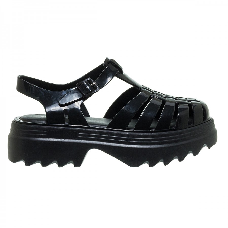 MELISSA POSSESSION II VEGAN BLACK PLATFORMS