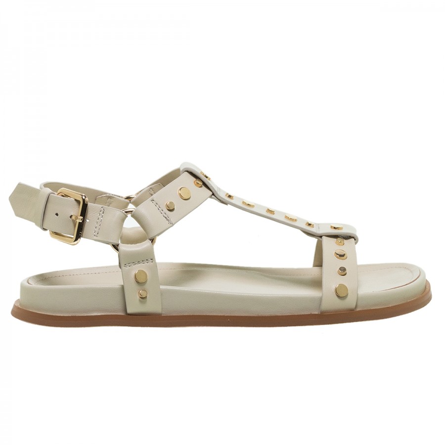 PEDRO ANTON RWANDA OFF WHITE ΔΕΡΜΑΤΙΝΑ FLAT ΠΕΔΙΛΑ