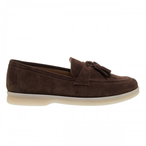 MOURTZI ΚΑΦΕ SUEDE LOAFERS