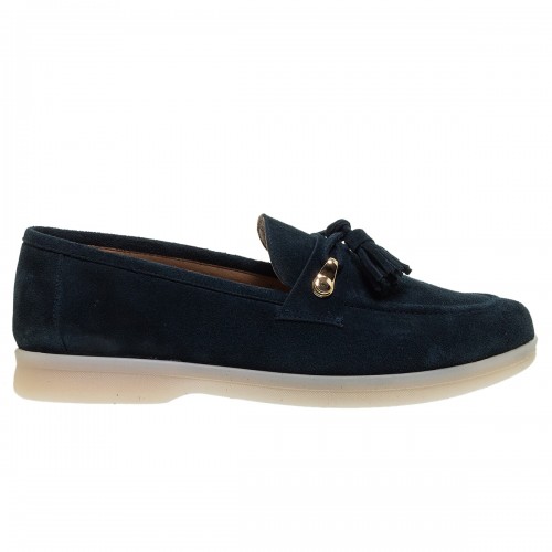 MOURTZI PETROL SUEDE LOAFERS