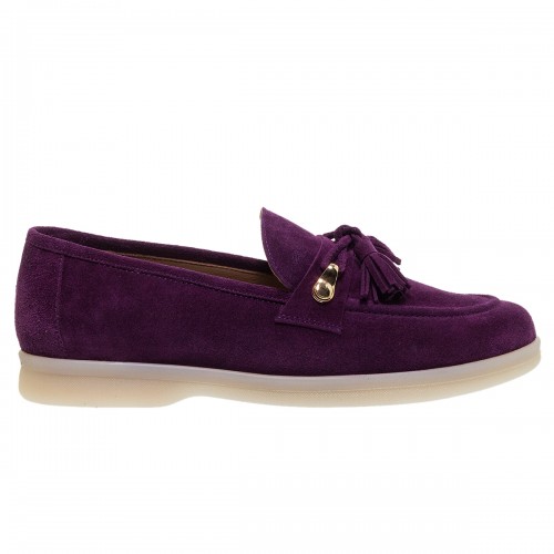 MOURTZI PURPLE SUEDE LOAFERS