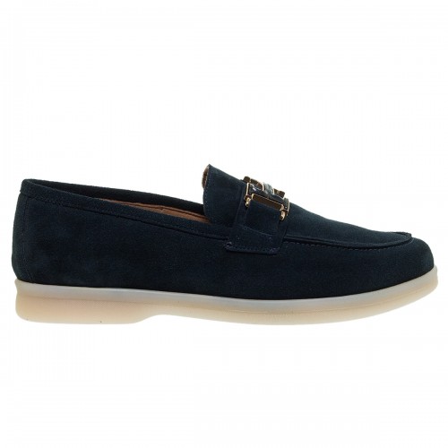 MOURTZI PETROL SUEDE LOAFERS