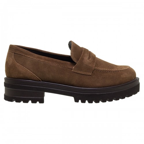 ACE TAUPE SUEDE LOAFERS