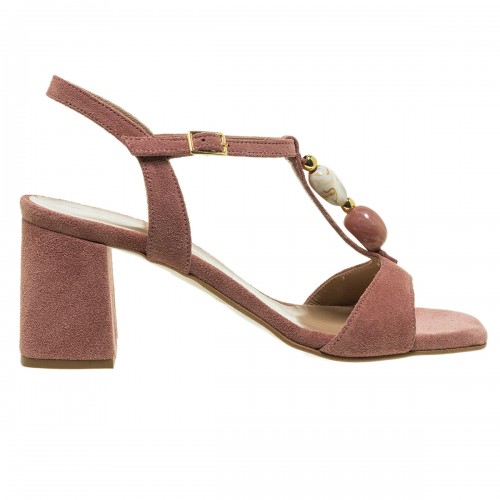 MOURTZI NUDE T-STRIPE SUEDE ΠΕΔΙΛΑ
