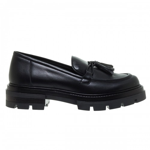 MOURTZI ΜΑΥΡΑ ΔΕΡΜΑΤΙΝΑ CHUNKY  LOAFERS