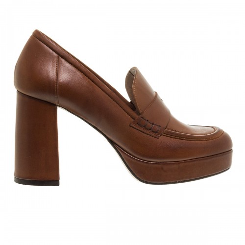 MOURTZI TABAC ΔΕΡΜΑΤΙΝΑ HEELED LOAFERS