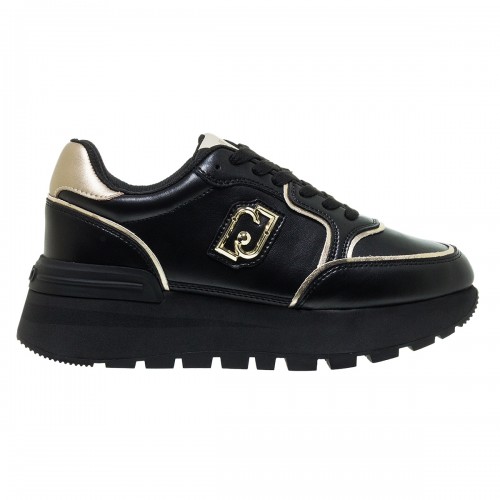 LIU JO AMAZING 25 ΜΑΥΡΑ ΔΕΡΜΑΤΙΝΑ SNEAKERS