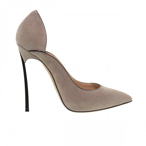 CASADEI BLADE CURVED TAUPE SUEDE ΓΟΒΕΣ