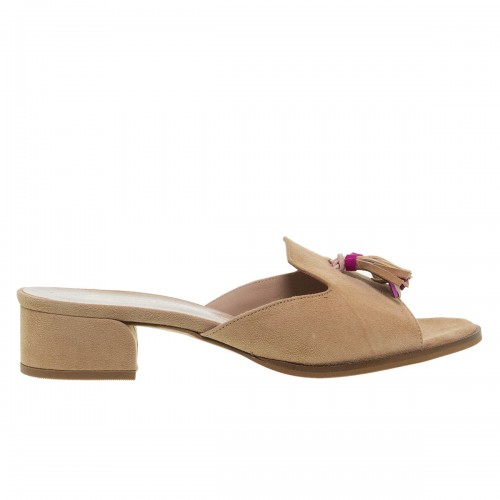 MOURTZI CARACAL SUEDE MULES