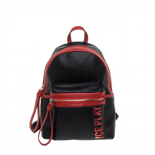 ICE PLAY ΜΑΥΡΟ ECO LEATHER BACKPACK 
