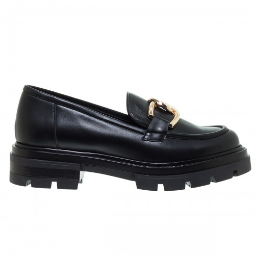 MOURTZI ΜΑΥΡΑ ΔΕΡΜΑΤΙΝΑ CHUNKY  LOAFERS