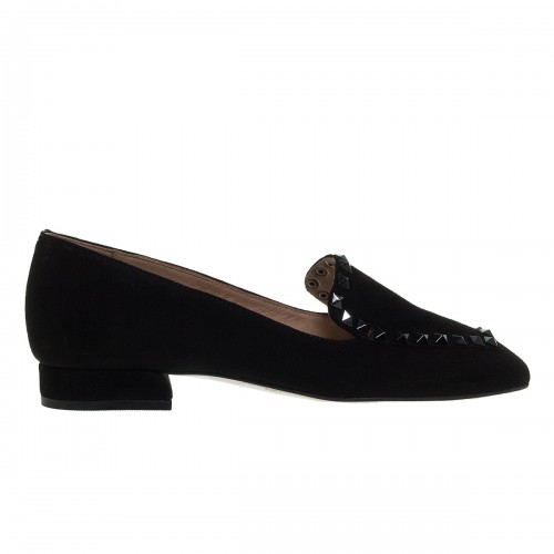 MOURTZI BLACK SUEDE LOAFERS
