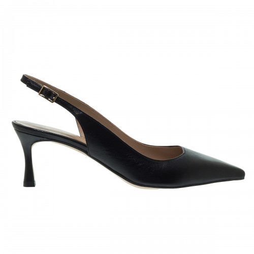 MOURTZI ΜΑΥΡΕΣ ΔΕΡΜΑΤΙΝΕΣ SLINGBACK ΓΟΒΕΣ
