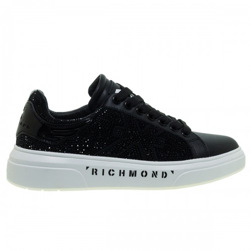 JOHN RICHMOND ΜΑΥΡΑ ΔΕΡΜΑΤΙΝΑ SNEAKERS