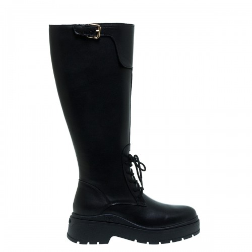 LIU JO ANDREA 04 ΜΑΥΡΑ ΔΕΡΜΑΤΙΝΑ BIKER BOOTS