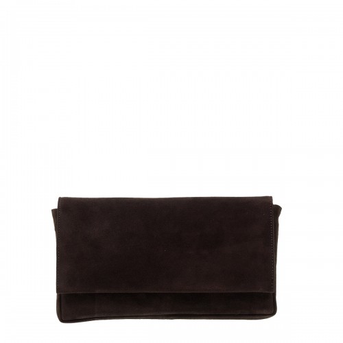 MOURTZI ΚΑΦΕ SUEDE CLUTCH