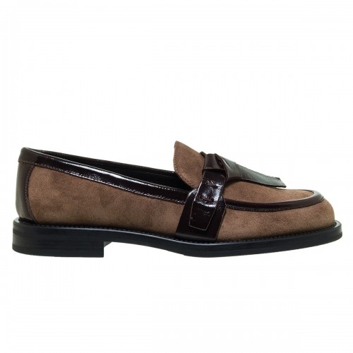 FRAU ΚΑΦΕ SUEDE LOAFERS