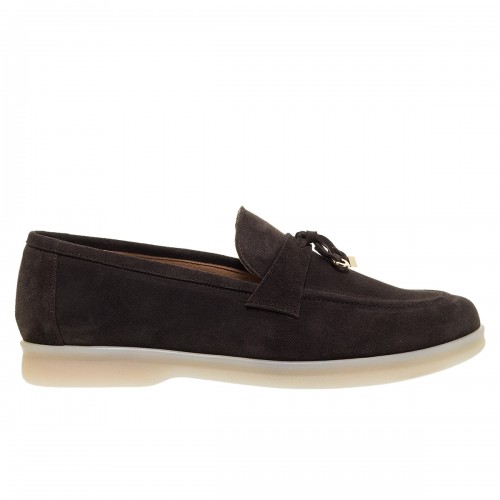 MOURTZI ΚΑΦΕ SUEDE LOAFERS