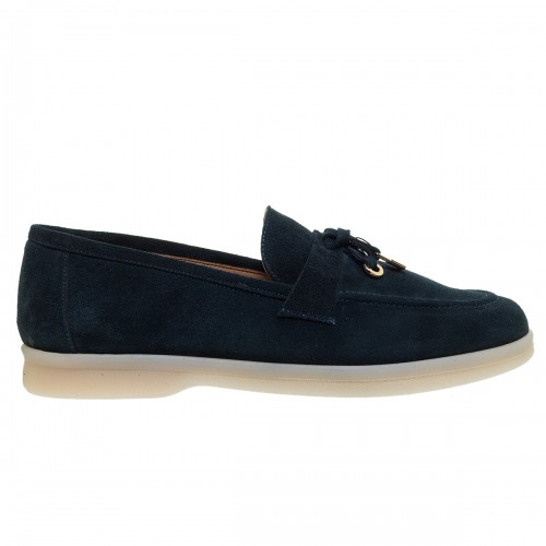 MOURTZI PETROL SUEDE LOAFERS