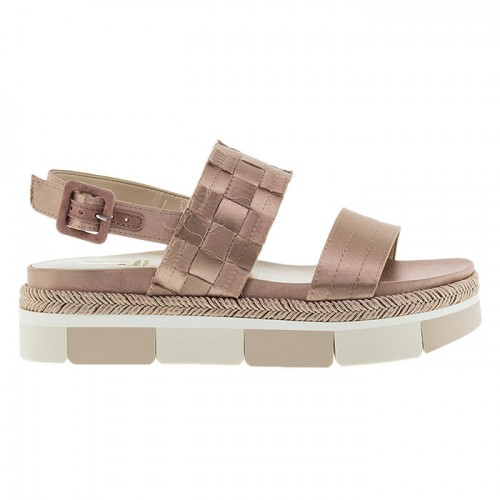JEANNOT SATIN NUDE ΥΦΑΣΜΑΤΙΝΑ FLATFORMS 