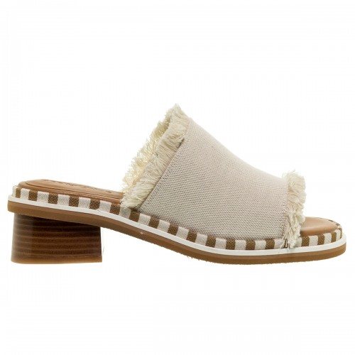 SEE ΒΥ CHLOE ALLYSON NATURAL FRAYED COTTON MULES
