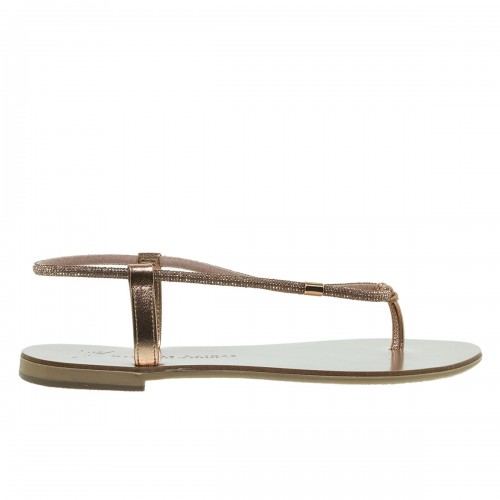 NICOLAS LAINAS BRONZE STRASS ΔΕΡΜΑΤΙΝΑ FLAT ΠΕΔΙΛΑ