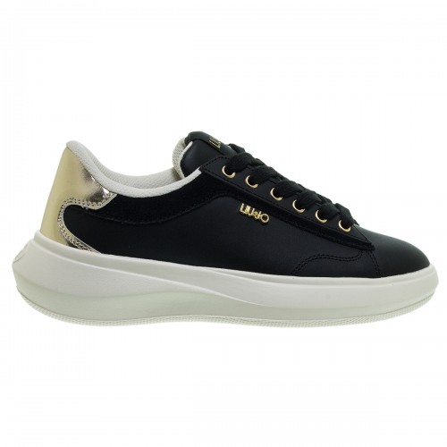 LIU JO CASPER 01 ΜΑΥΡΑ ΔΕΡΜΑΤΙΝΑ SNEAKERS