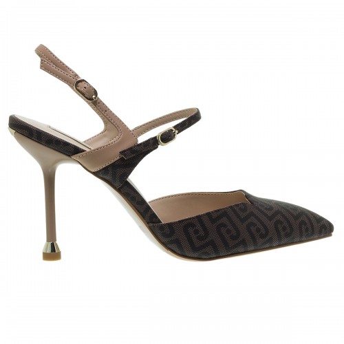 LIU JO DEMI 13 ΚΑΦΕ MONOGRAM SLINGBACK ΓΟΒΕΣ