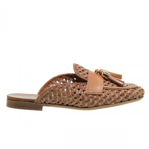 FRAU CAMEL ΔΕΡΜΑΤΙΝΑ LOAFER MULES