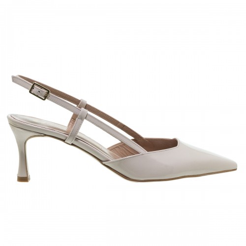 MOURTZI ECRU ΛΟΥΣΤΡΙΝΙ SLINGBACK ΓΟΒΕΣ