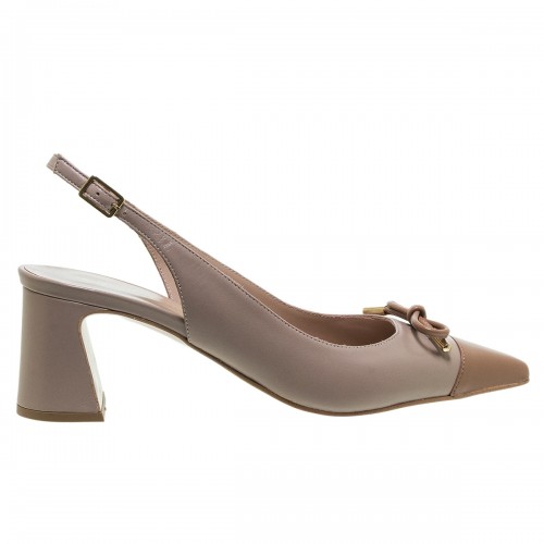 MOURTZI BISCUIT & CAMEL SLINGBACK ΔΕΡΜΑΤΙΝΕΣ ΓΟΒΕΣ
