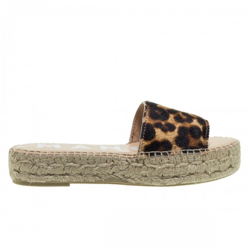 ΜΑΝΕΒΙ DOUBLE SOLE LEOPARD PONYSKIN ΣΑΝΔΑΛΙΑ