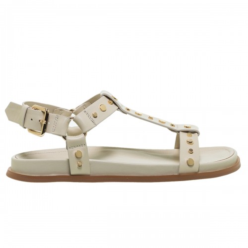 PEDRO ANTON RWANDA OFF WHITE ΔΕΡΜΑΤΙΝΑ FLAT ΠΕΔΙΛΑ