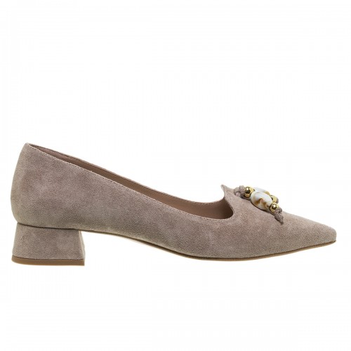 MOURTZI ΓΚΡΙ SUEDE LOAFERS
