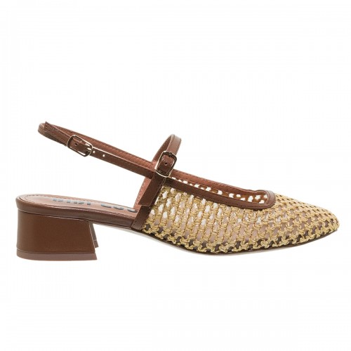 BIBI LOU AVA NATURAL RAFFIA SLINGBACK ΓΟΒΕΣ