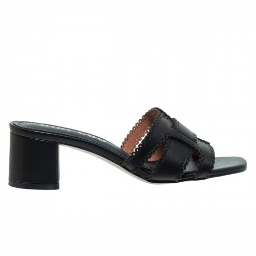 BIBI LOU HOLLY ΜΑΥΡΑ ΔΕΡΜΑΤΙΝΑ MULES