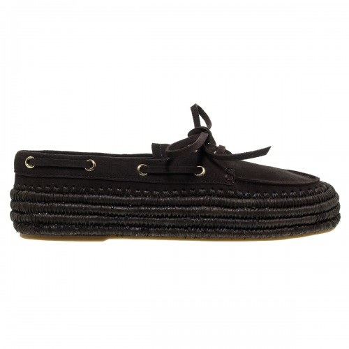 PALOMA BARCELO PENELOPE CHOCOLATE SUEDE BOAT SHOES