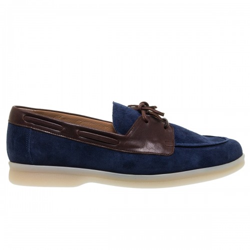 MOURTZI NAVY SUEDE BOAT SHOES