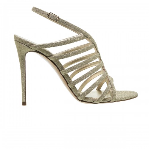 CASADEI SOLAR ECLIPSE GOLD SANDALS