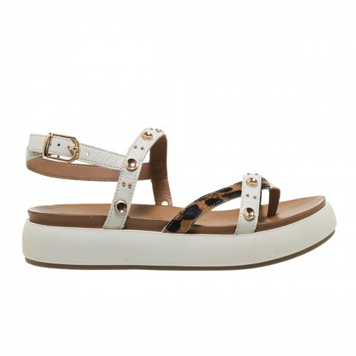 INUOVO ΕΚΡΟΥ PONYSKIN FLATFORMS