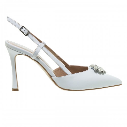 MOURTZI ΛΕΥΚΕΣ ΔΕΡΜΑΤΙΝΕΣ SLINGBACK ΓΟΒΕΣ